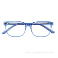 Vintage Bright Color New Model Acetate Gafas De Moda Acetato Eyewear Blue Frame Glasses